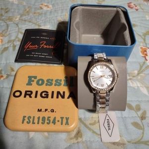 Fossil Scarlette Mini Three-Hand Date Two Tone Stainless Steel Watch